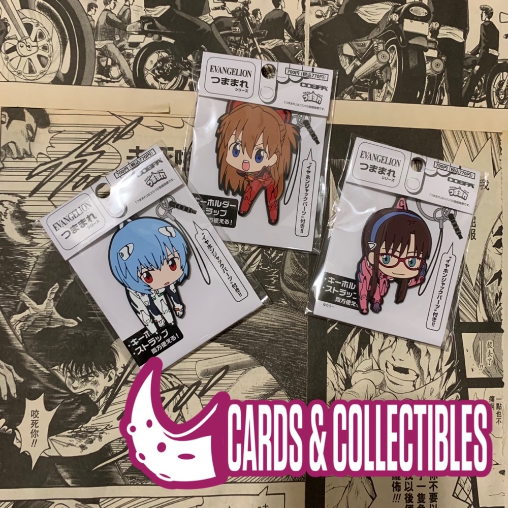 Neon Genesis Evangelion Rubber Key Rings Pilots set of 3